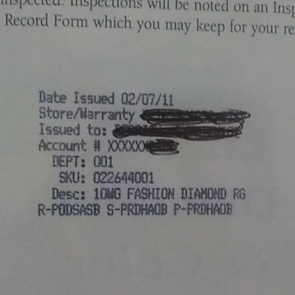 10k white gold and diamond ring - Picture 5 of 5